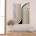 Bold Curvature Stripes VIII Wall Tapestry Gallery Image 2