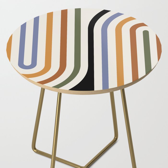 Bold Curvature Stripes VIII Side Table Gallery Image 2