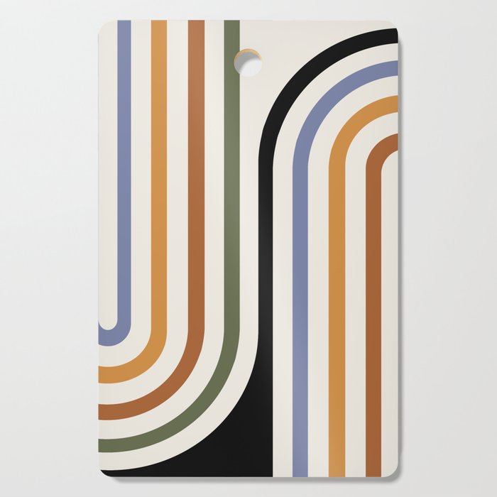 Bold Curvature Stripes VIII Cutting Board Gallery Image 1