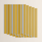 Dark Gray, Dark Goldenrod, and Goldenrod Colored Pattern of Stripes Wrapping Paper Gallery Image 3