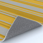 Dark Gray, Dark Goldenrod, and Goldenrod Colored Pattern of Stripes Rug Gallery Image 4
