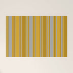 Dark Gray, Dark Goldenrod, and Goldenrod Colored Pattern of Stripes Welcome Mat Gallery Image 1