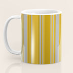 Dark Gray, Dark Goldenrod, and Goldenrod Colored Pattern of Stripes Coffee Mug Gallery Image 3