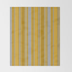 Dark Gray, Dark Goldenrod, and Goldenrod Colored Pattern of Stripes Throw Blanket Gallery Image 2