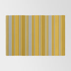 Dark Gray, Dark Goldenrod, and Goldenrod Colored Pattern of Stripes Rug Gallery Image 2
