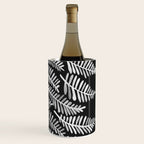 Modern Fronds - White on Black Palette Wine Chiller Gallery Image 3