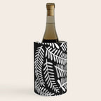 Modern Fronds - White on Black Palette Wine Chiller Gallery Image 2