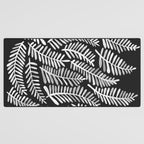 Modern Fronds - White on Black Palette Desk Mat Gallery Image 3