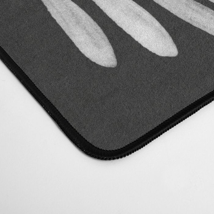 Modern Fronds - White on Black Palette Desk Mat Gallery Image 4