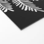 Modern Fronds - White on Black Palette Welcome Mat Gallery Image 2