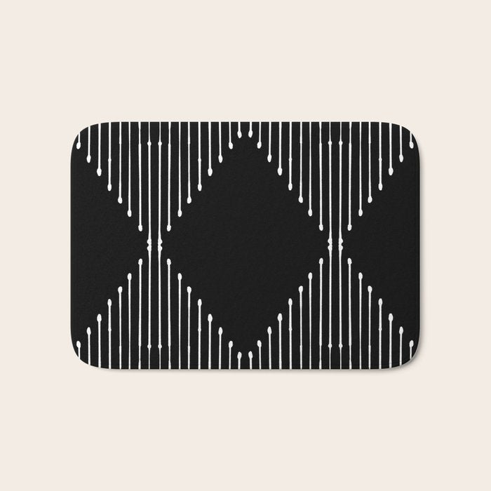 Geo (Black) Bath Mat Gallery Image 1