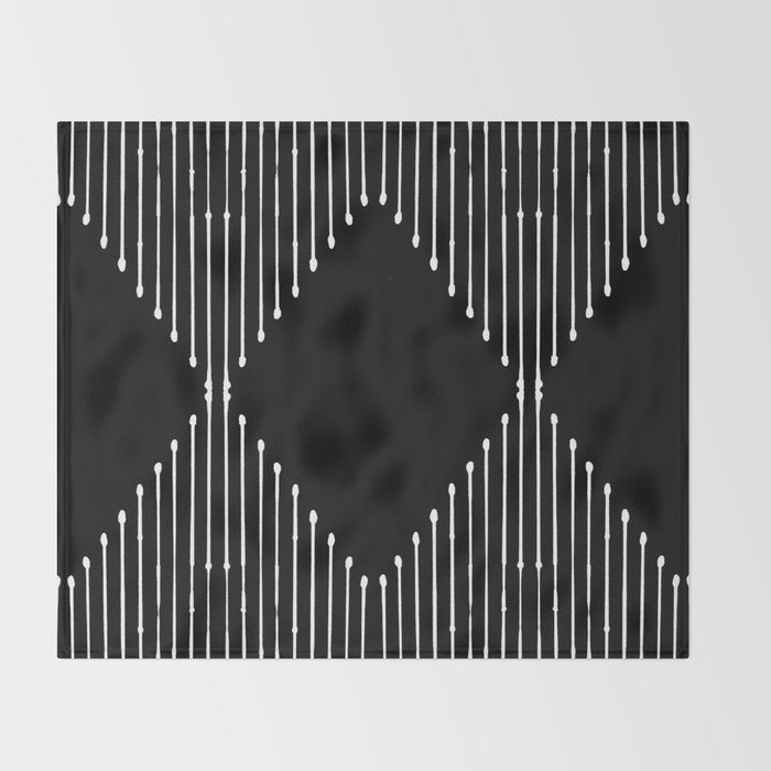 Geo (Black) Throw Blanket Gallery Image 2