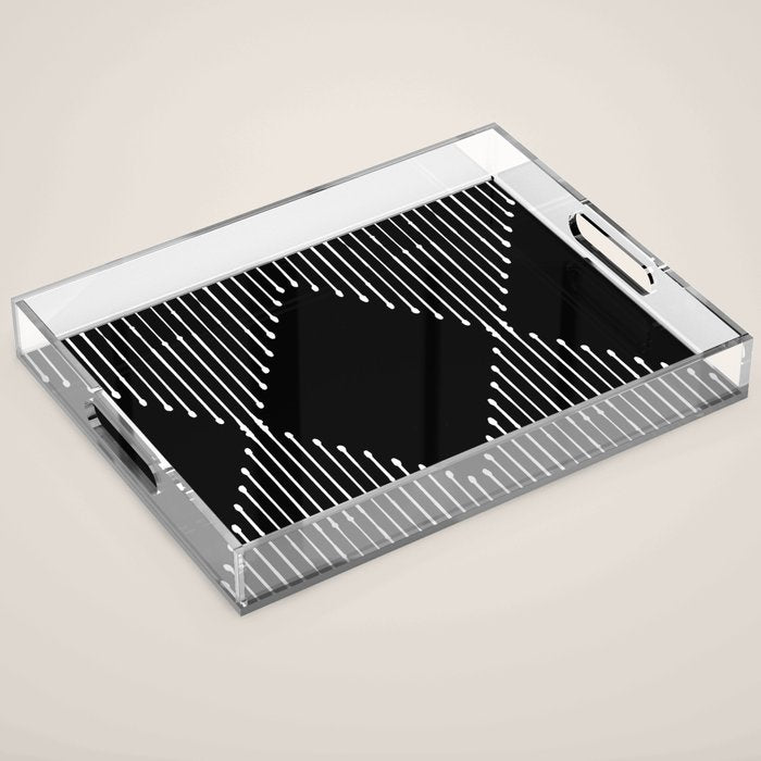 Geo (Black) Acrylic Tray Gallery Image 1