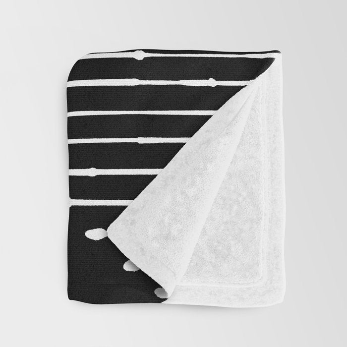 Geo (Black) Throw Blanket Gallery Image 3