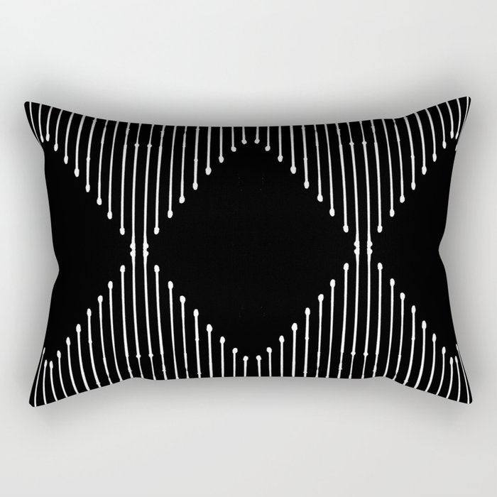 Geo (Black) Rectangular Pillow Gallery Image 2