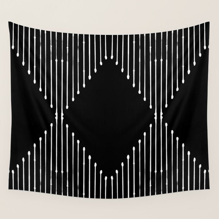 Geo (Black) Wall Tapestry Gallery Image 4