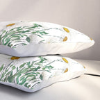white Margaret daisy watercolor Pillow Sham Gallery Image 3