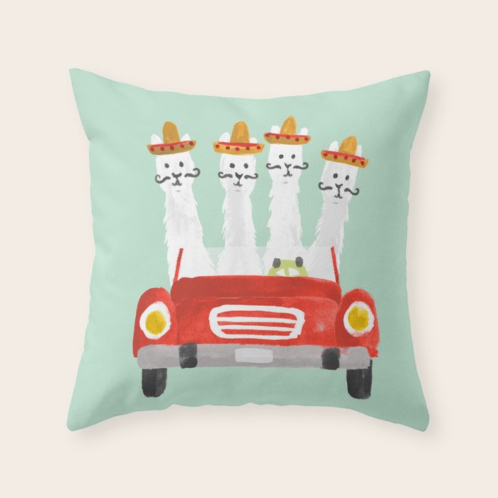 The four amigos Throw Pillow Gallery Image 6