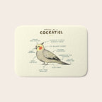 Anatomy of a Cockatiel Bath Mat Gallery Image 1