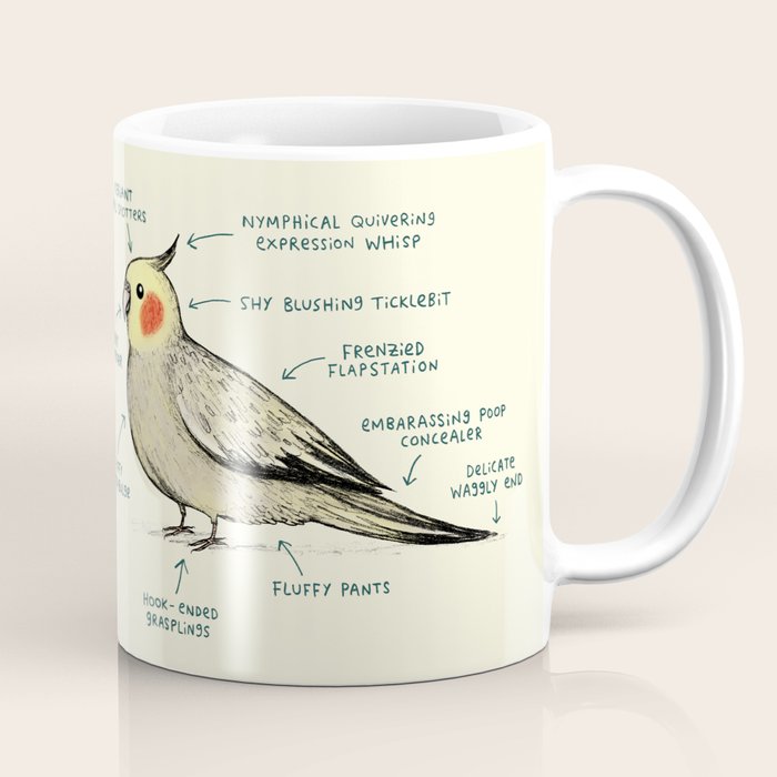 Anatomy of a Cockatiel Coffee Mug Gallery Image 1