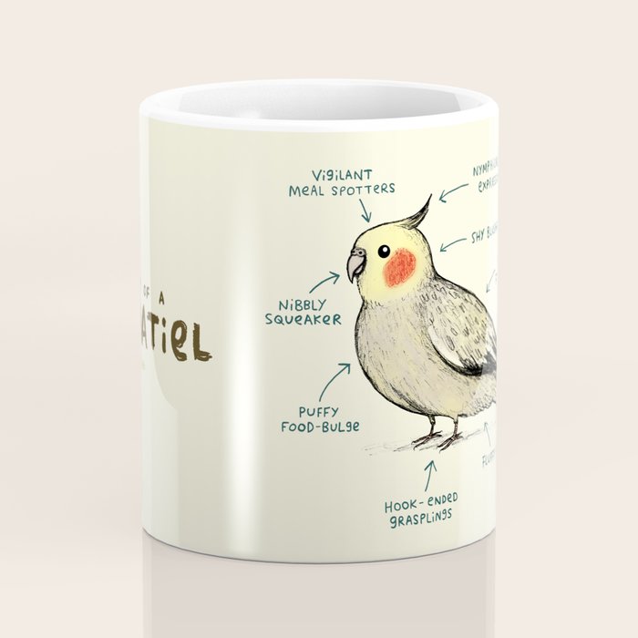 Anatomy of a Cockatiel Coffee Mug Gallery Image 4