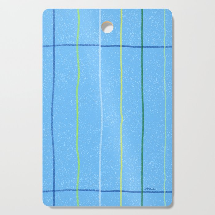 Textured Picnic Pattern in Sky Blue Cutting Board Gallery Image 1