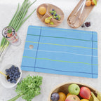 Textured Picnic Pattern in Sky Blue Cutting Board Gallery Image 2