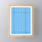 Textured Picnic Pattern in Sky Blue Mini Art Print Gallery Image 1