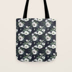 Blush pink white green black watercolor modern floral Tote Bag Gallery Image 1