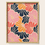 Abstract vintage flower art pattern Serving Tray Gallery Image 1