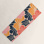 Abstract vintage flower art pattern Yoga Mat Gallery Image 1