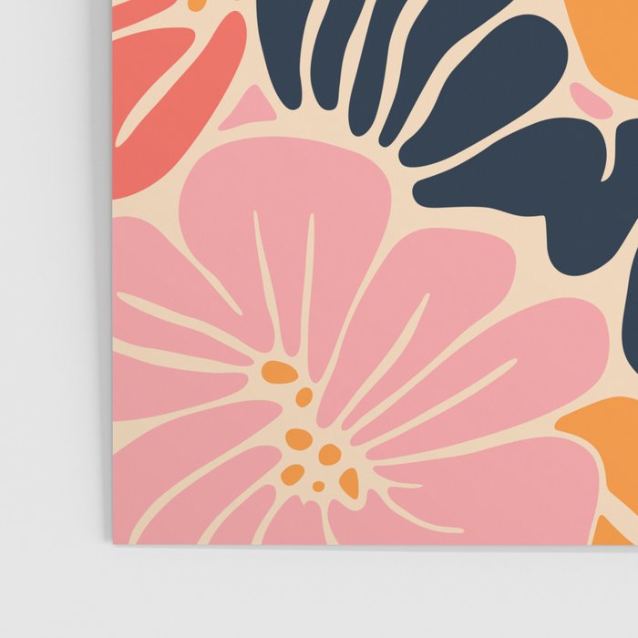 Abstract vintage flower art pattern Poster Gallery Image 3