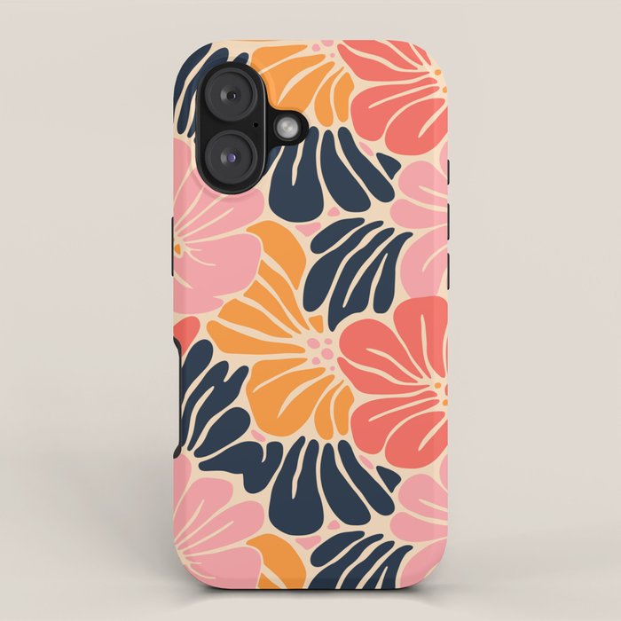 Abstract vintage flower art pattern iPhone Case Gallery Image 1