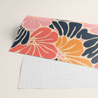 Abstract vintage flower art pattern Wrapping Paper Gallery Image 2