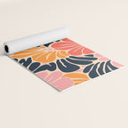 Abstract vintage flower art pattern Yoga Mat Gallery Image 2