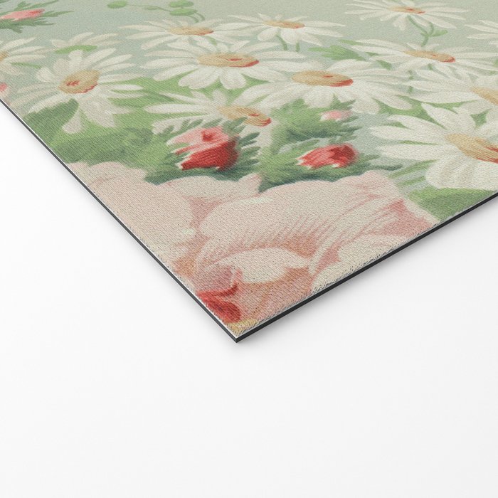 Vintage Botanical Fabric Pattern Welcome Mat Gallery Image 2