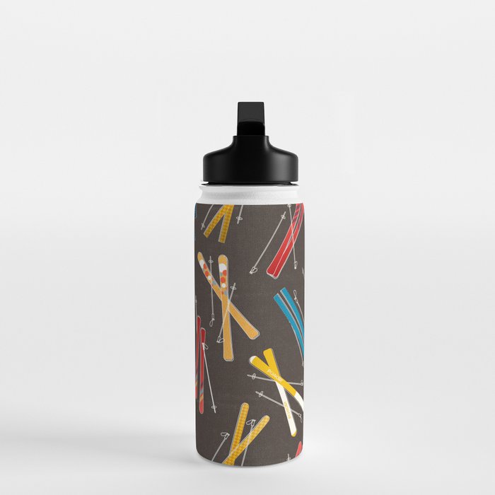 Ski Fun: Vintage Style  Water Bottle Gallery Image 3
