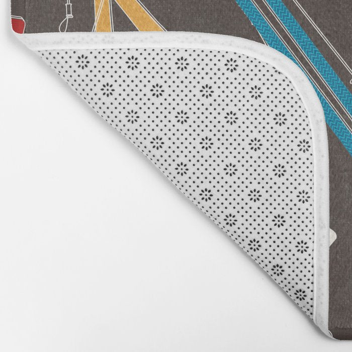 Ski Fun: Vintage Style  Bath Mat Gallery Image 2