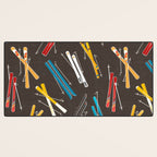 Ski Fun: Vintage Style  Desk Mat Gallery Image 3