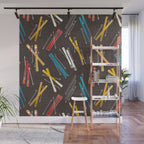 Ski Fun: Vintage Style  Wall Mural Gallery Image 1