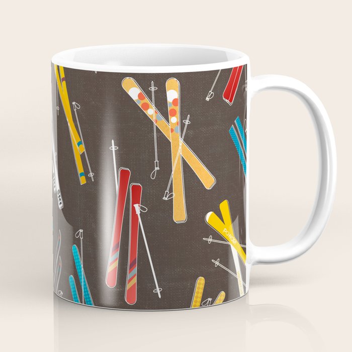 Ski Fun: Vintage Style  Coffee Mug Gallery Image 1