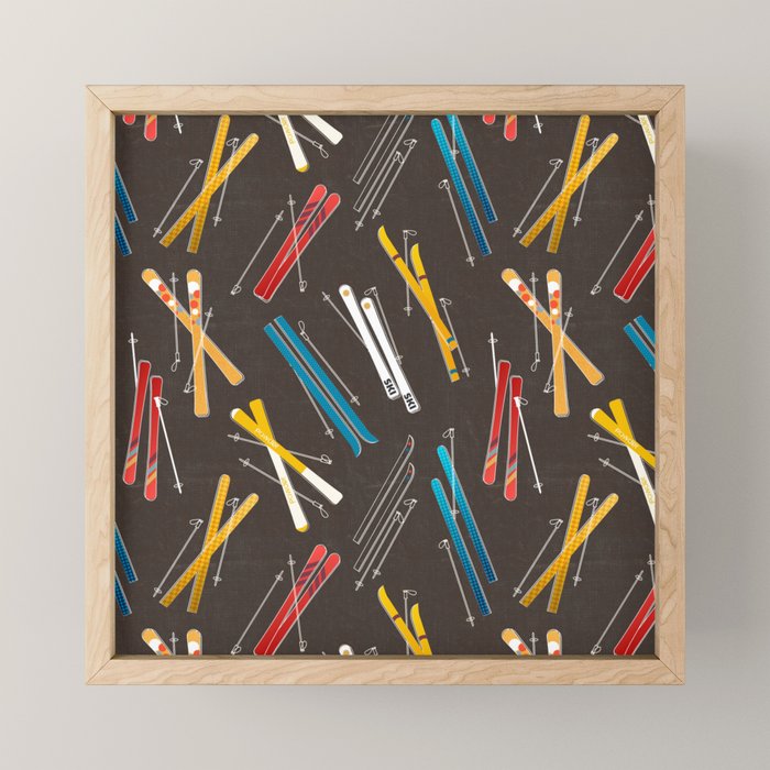 Ski Fun: Vintage Style  Mini Art Print Gallery Image 1