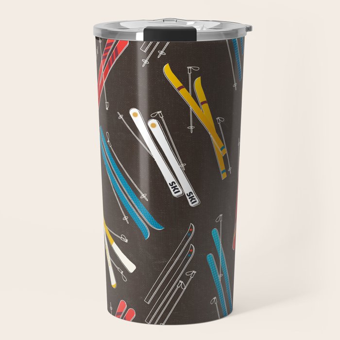Ski Fun: Vintage Style  Travel Mug Gallery Image 1