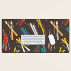 Ski Fun: Vintage Style  Desk Mat Gallery Image 1