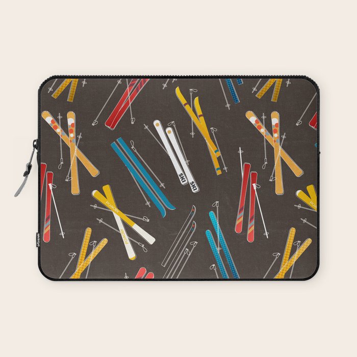 Ski Fun: Vintage Style  Laptop Sleeve Gallery Image 1