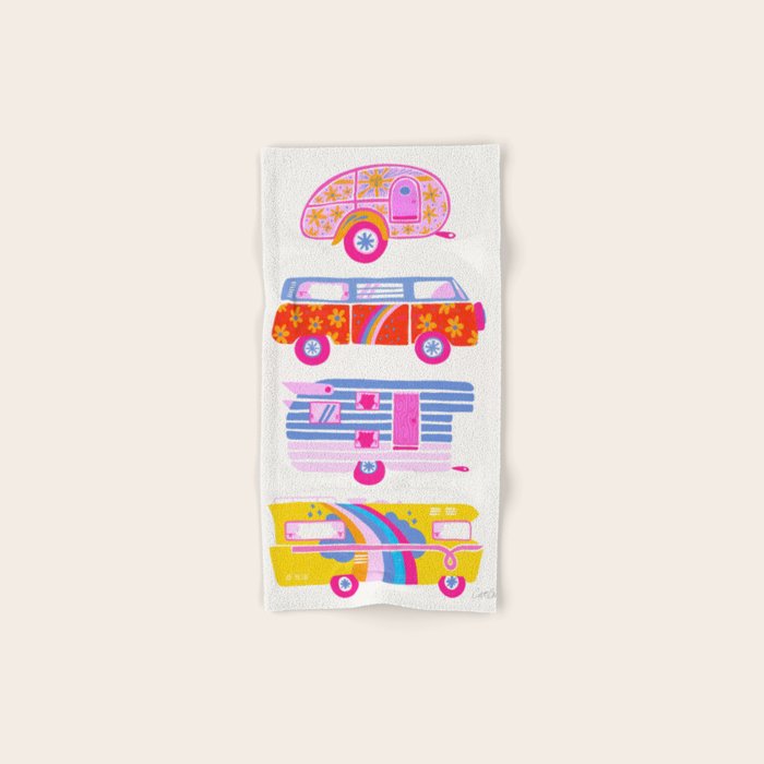 Retro Roadtrip - Candy Palette Bath Towel Gallery Image 1