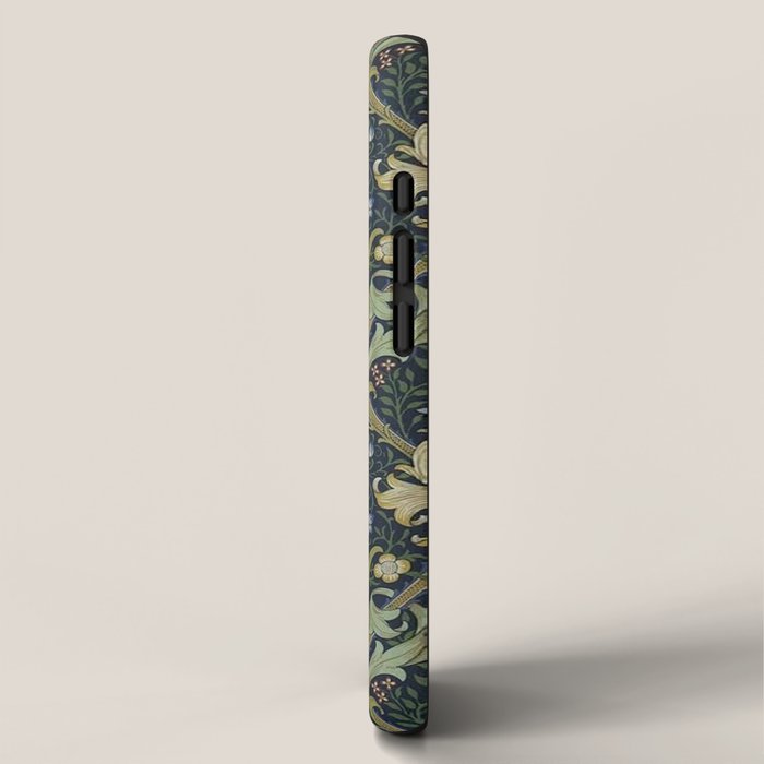 William Morris Golden Lily Midnight Green Vintage Pattern iPhone Case Gallery Image 2