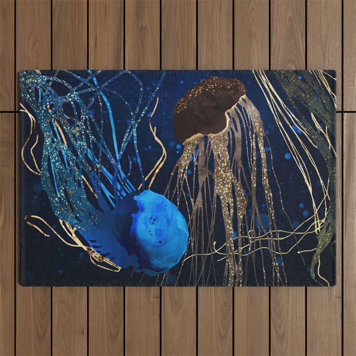 Metallic Jellyfish IV Outdoor Rug Gallery Image 1