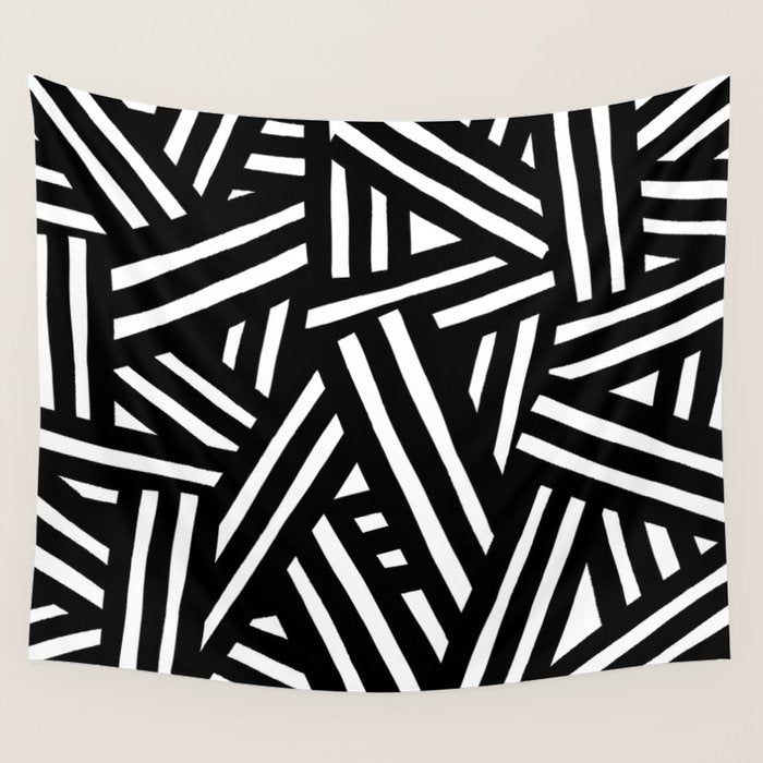 Monochrome 01 Wall Tapestry Gallery Image 4