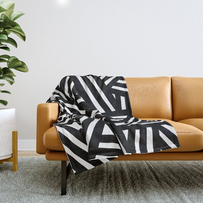 Monochrome 01 Throw Blanket Gallery Image 1